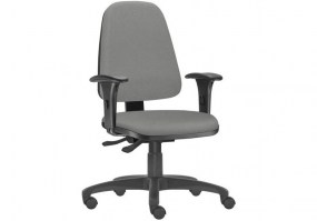 Cadeira-Presidente-Sky-Cinza-Frisokar-Back-System-base-nylon-HS-Móveis