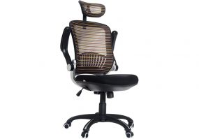 Cadeira-Presidente-giratoria-BLM-900P-marrom-base-relax-nylon-apoio-cabeça-Blume-Office