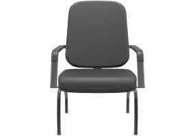 Cadeira-fixa-Diretor-Operativa-Plus-Obeso-Plaxmetal-preta