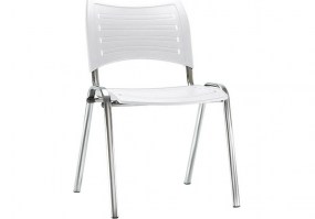 Cadeira-fixa-ISO-empilhável-branca-estrutura-cromada-cromada