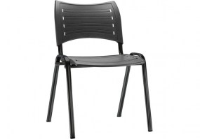 Cadeira-fixa-ISO-empilhável-preta-estrutura-preta-Frisokar-HS-Móveis3