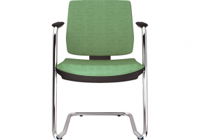 Cadeira-fixa-aproximação-Brizza-Soft-verde-37882-cromada-Plaxmetal-HS-Móveis