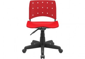Cadeira-giratória-Ergoplax-sem-braço-assento-encosto-cereja