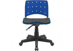Cadeira-giratória-Ergoplax-sem-braço-com-estofamento-assento-encosto-azul