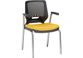 Cadeira-Beezi-fixa-4-pés-cromada-com-braço-Plaxmetal-HS-Móveis
