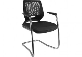 Cadeira-Beezi-fixa-pé-sky-cromado-braço-fixo-Plaxmetal-HS-Móveis