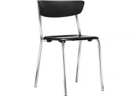 Cadeira-Bit-fixa-4-pés-cromada-polipropileno-preta-Frisokar-HS-Móveis