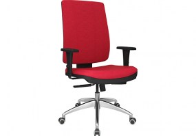 Cadeira-Brizza-Presidente-base-alumínio-poliéster-vermelha