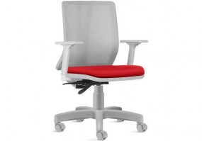 Cadeira-Diretor-Addit-Frisokar-base-Cinza-crepe-vermelho-HS-Móveis