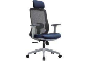 Cadeira-Giratoria-Presidente-Tela-BLM-189P-base-nylon-assento-azul