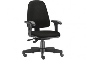 Cadeira-Presidente-Sky-Preta-Frisokar-Back-System-base-metal-HS-Móveis