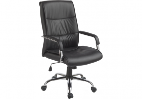 Cadeira-Presidente-giratoria-BLM-107-P-preta-com-relax-base-cromada-Blume-Office