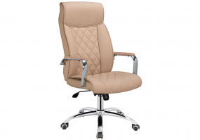 Cadeira-Presidente-giratoria-BLM-720P-relax-cromada-bege-Blume-Office