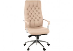 Cadeira-Presidente-giratória-BLM-2346P-relax-alumínio-bege-Blume-Office