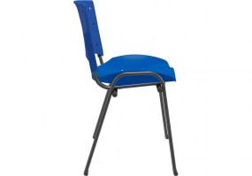 Cadeira-fixa-plástica-ergoplax-azul-estrutura-preta-frente-lado