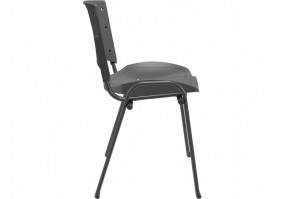 Cadeira-fixa-plástica-ergoplax-preta-estrutura-preta-lado