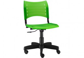 Cadeira-giratoria-ISO-polipropileno-Frisokar-Verde-base-preta-HS-Móveis