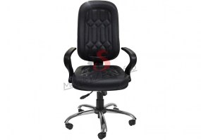 Cadeira-giratoria-presidente-70mm-com-costuras-braços-omega-cromada-HS-Móveis