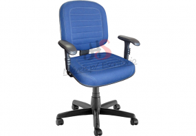 Cadeira-giratória-Diretor-gomada-braço-regulável-tecido-azul3