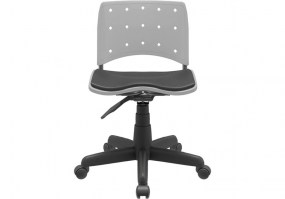 Cadeira-giratória-Ergoplax-sem-braço-com-estofamento-assento-encosto-cinza
