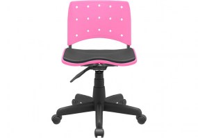 Cadeira-giratória-Ergoplax-sem-braço-com-estofamento-assento-encosto-rosa