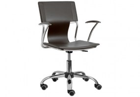 Cadeira-giratória-Platina-couro-preto-base-cromada-Enzzo-HS-Móveis