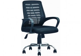 Cadeira-giratória-diretor-Best-C201-tela-base-cromada-HS-Móveis