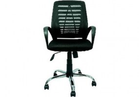 Cadeira-giratória-diretor-Best-C201-tela-base-cromada-frente-HS-Móveis