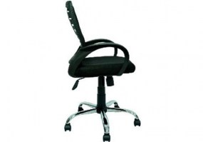Cadeira-giratória-diretor-Best-C201-tela-base-cromada-lado-HS-Móveis