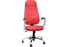 Cadeira-giratória-presidente-extra-gomada-braço-cromado-base-cromada-vermelha9
