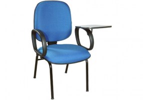 Cadeira-universitária-diretor-com-prancheta-escamoteável-4-pés-azul-HS-Móveis