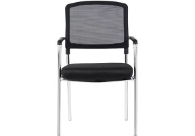 Cadeira_fixa_Diretor_cromada_BLM2028_com_braços_frente