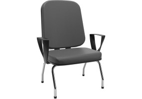 Cadeira_fixa_operativa_plus_size_obeso_250Kg_114002_braço_Delta_estrutura_cromada_Vinil_Grafite