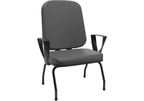 Cadeira_fixa_operativa_plus_size_obeso_250Kg_114002_braço_Delta_estrutura_preta_Vinil_Grafite