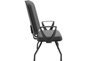 Cadeira_fixa_operativa_plus_size_obeso_250Kg_114002_braço_Delta_estrutura_preta_Vinil_Grafite_lateral