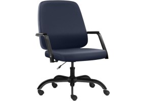 Cadeira_giratória_Diretor_Maxxer_plus_size_150kg_Frisokar_com_braços_base_preta_couro_ecológico_azul