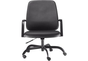 Cadeira_giratória_Diretor_Maxxer_plus_size_150kg_Frisokar_com_braços_base_preta_couro_ecológico_preto_frente