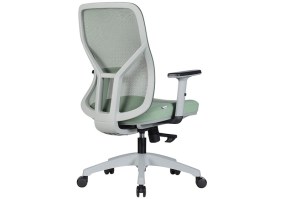 Cadeira_giratória_Presidente_Lina_BLM178_cor_verde_estrutura_cinza_costas