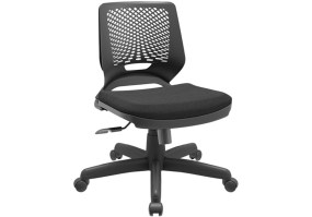 Cadeira_giratória_beezi_82000_base_cromada_relax_sem_braços_encosto_preto_assento_poliéster_preto