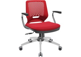 Cadeira_giratória_beezi_82000_base_itália_relax_braços_cromados_encosto_vermelho_assento_poliéster_vermelho