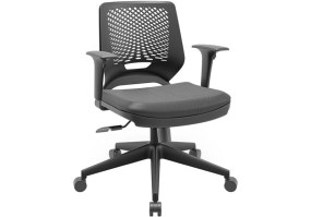 Cadeira_giratória_beezi_82000_braços_reguláveis_base_Itália_relax_Facto_cinza_frente4