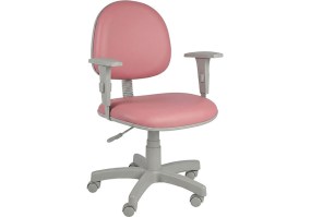 Cadeira_giratória_executiva_base_cinza_braços_reguláveis_cinza_couríssimo_salmão