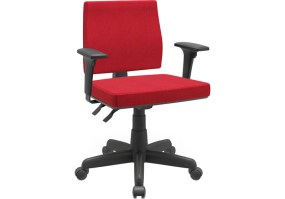 Cadeira_giratória_izzi_executiva_105002_braços_reguláveis_base_secretária_back_system_poliéster_vermelho