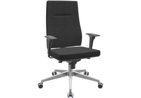 Cadeira_giratória_izzi_presidente_105000_braços_reguláveis_base_alumínio_relax_poliéster_preto