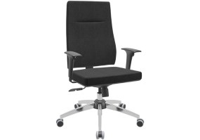 Cadeira_giratória_izzi_presidente_105000_braços_reguláveis_base_cromada_relax_poliéster_preto