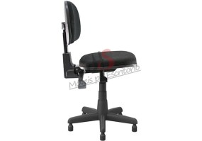 Cadeira_giratória_para_costureira_Secretária_back_system_com_sapatas_tecido_preto_lateral