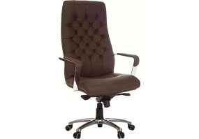 Cadeira_giratória_presidente_Capitonê_Botonê_BLM2346P_couro_ecológico_marrom_base_cromada