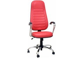 Cadeira_giratória_presidente_extra_gomada_braços_cromados_base_cromada_cor_vermelha