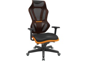 Cadeira_giratória_vizon_DZ_tela_80001_base_standard_braços_3D_shift_syncron_tela_preta_detalhe_laranja