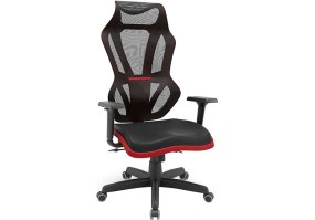 Cadeira_giratória_vizon_DZ_tela_80001_base_standard_braços_3D_shift_syncron_tela_preta_detalhe_vermelho